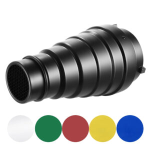 NEEWER Aluminium Alloy Conical Snoot Kit with Honeycomb Grid